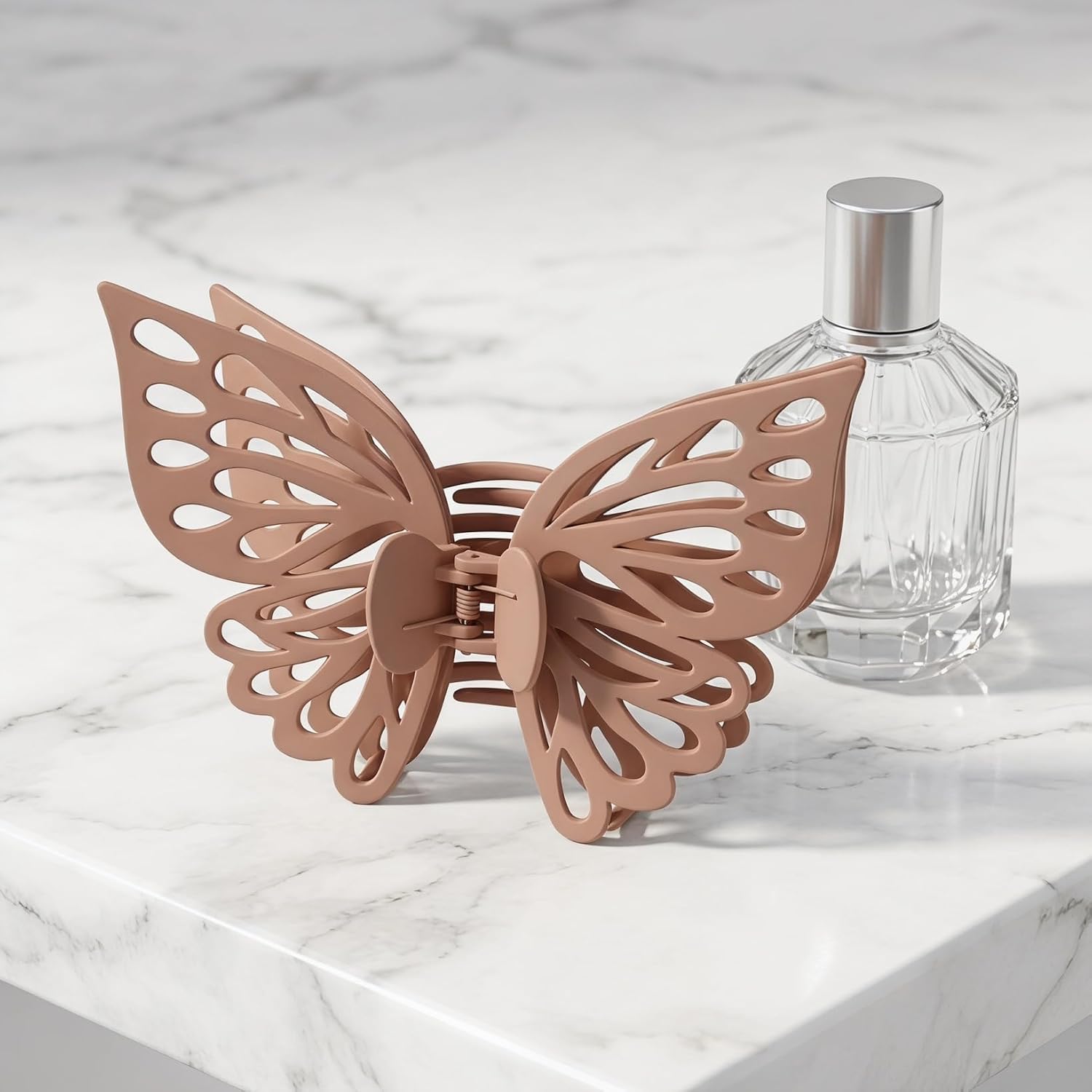 Butterfly Hair Clips Set of 8 Large Jaw Clips for Women and Girls Matte Finish Hair Barrettes Strong Hold