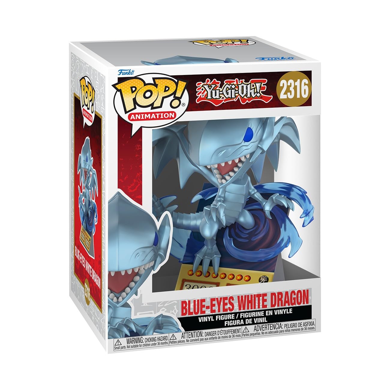 Photo 1 of Funko Pop! Premium: Yu-Gi-Oh - Blue-Eyes White Dragon (Card) - Collectable Vinyl Figure - Gift Idea - Official Merchandise - Toys for Kids & Adults
