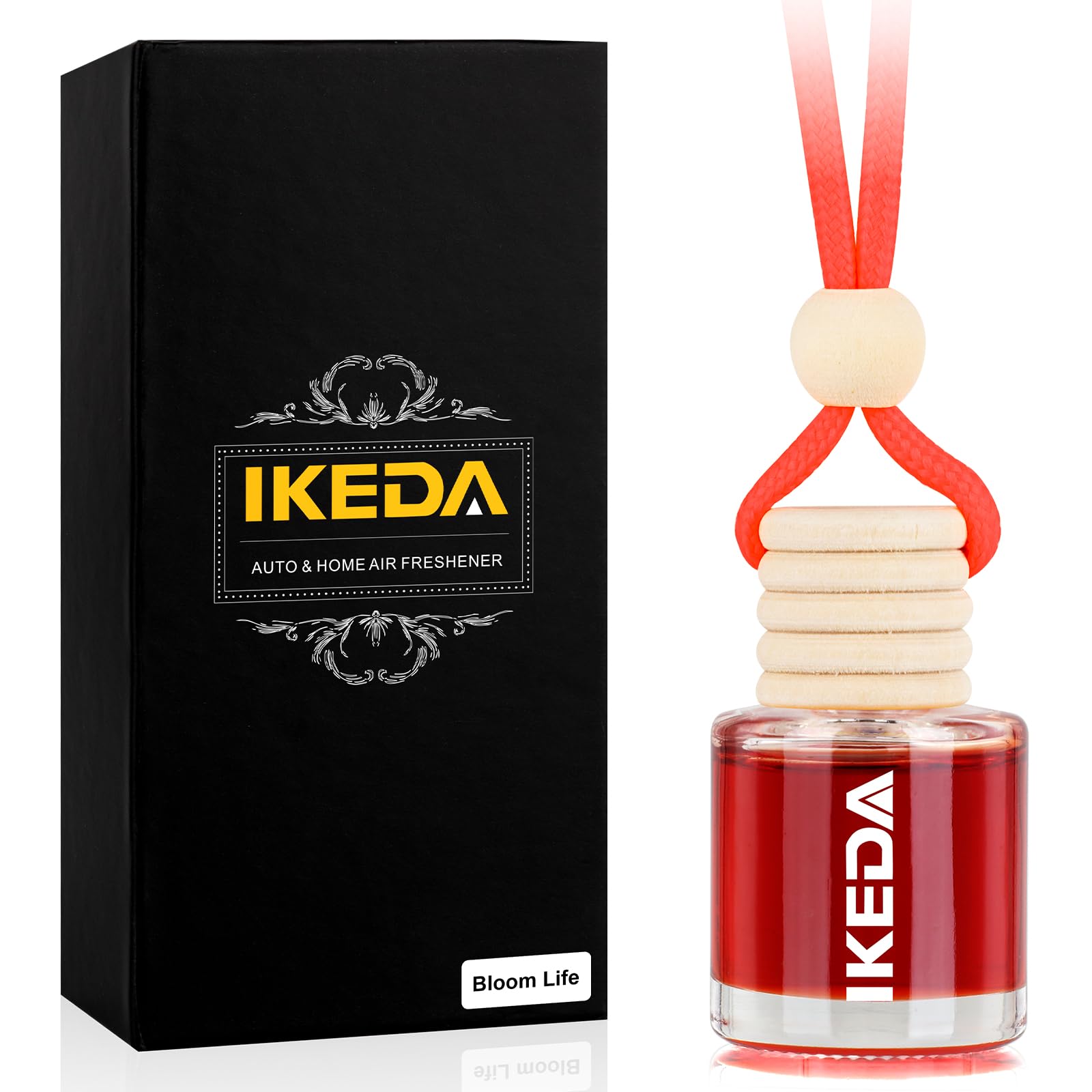 Ikeda Autoduft,Duftbaum Auto Innenraum,HäNgender Auto-Lufterfrischer,Geschenke FüR Frauen MäNner,HäNgender Lufterfrischer FüR Auto & Zuhause,10 ml,Grüner Tee