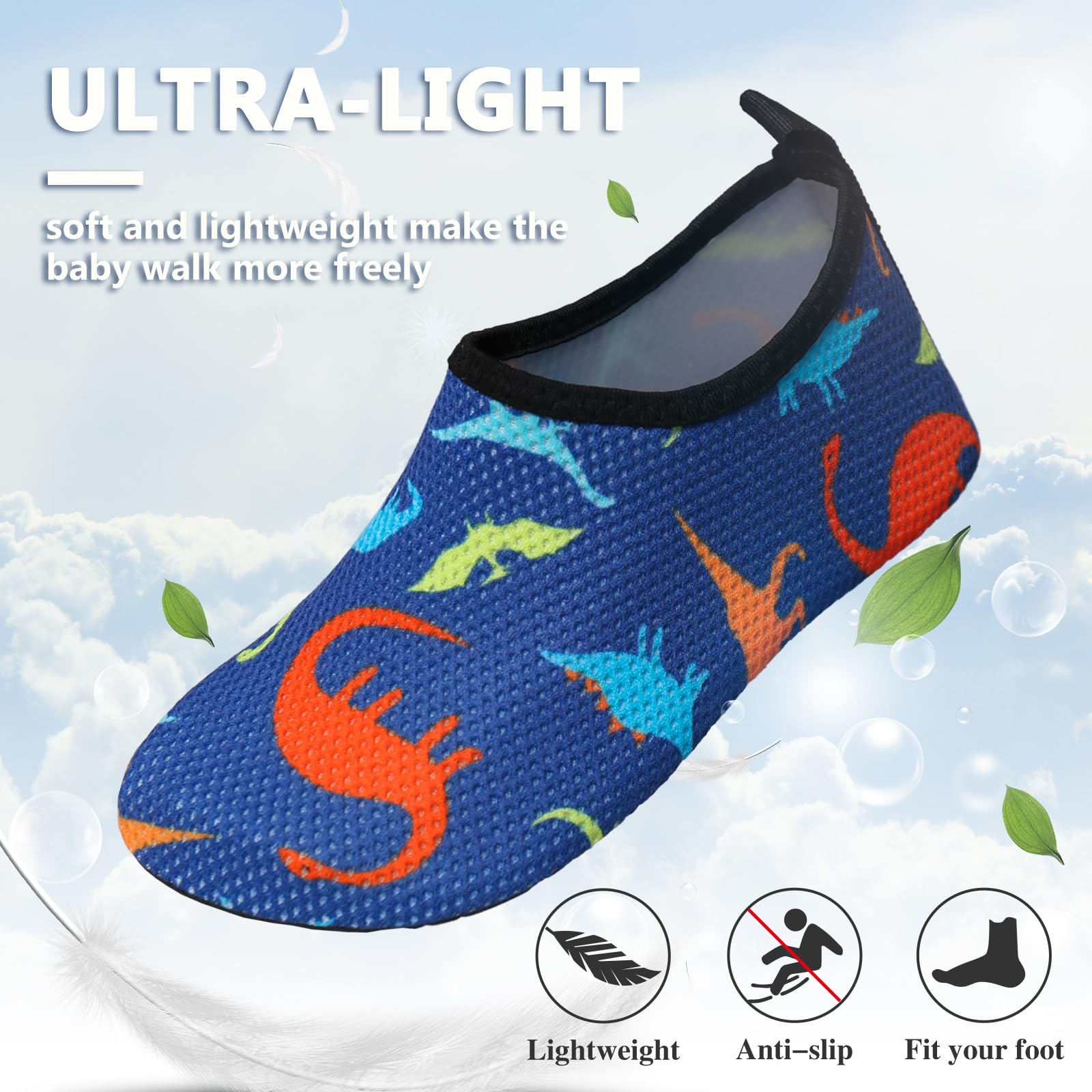 TMEOG Scarpe da Scoglio Bambino Bambina Scarpe Mare Acquatiche Piscina, Scarpe da Spiaggia da Acqua da Immersione Bagno Surf Nuoto per Ragazzi Scarpe a Piedi Nudi Bambini 22-33EU