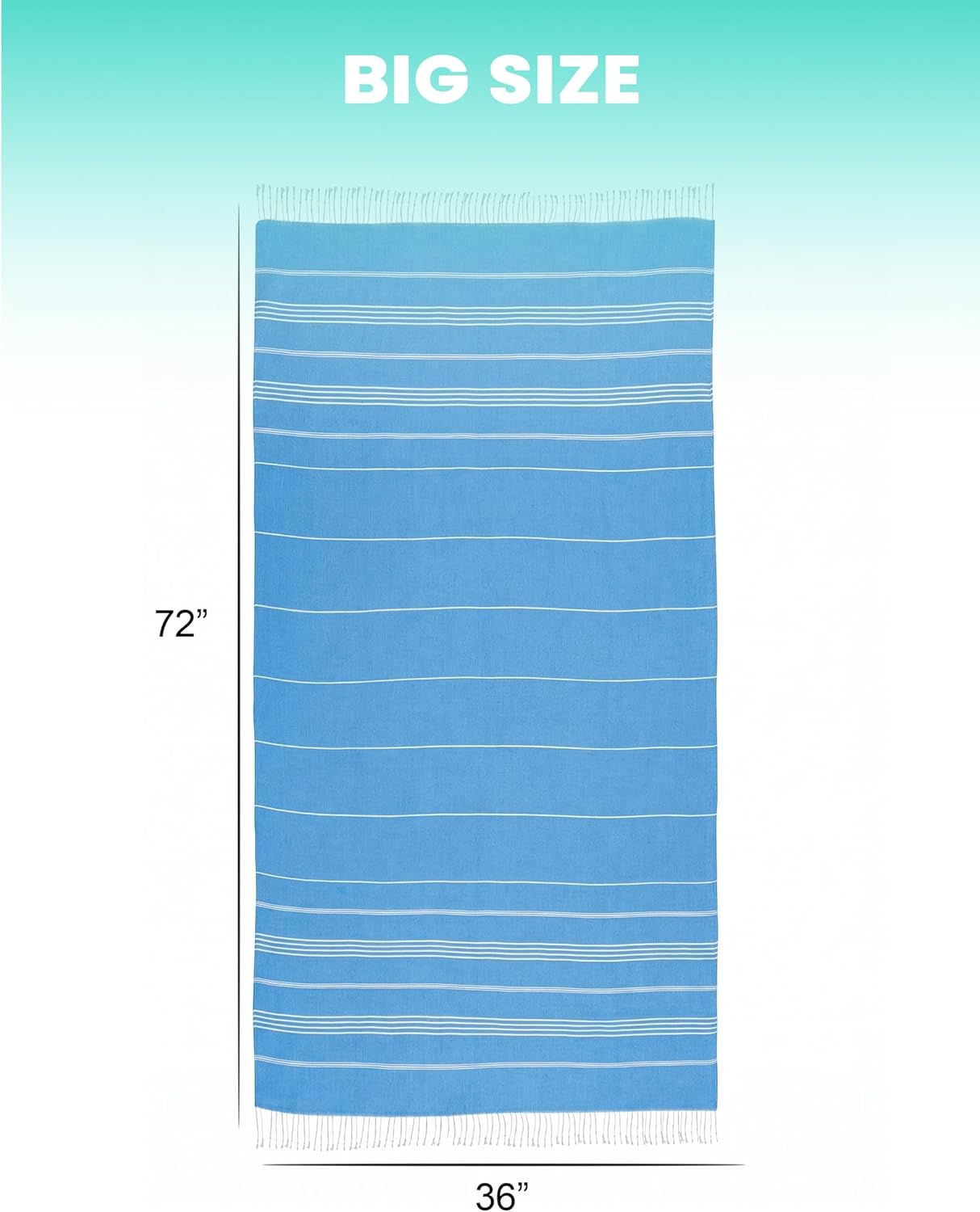 6 Packs Turkish Beach Towels Set Adult Pool Swim Towel Bulk Yoga Blanket Oversized Sand Free Quick Dry Lightweight Large Sandproof Fast Drying Travel Towels Camping Blanket Vacation Must Haves