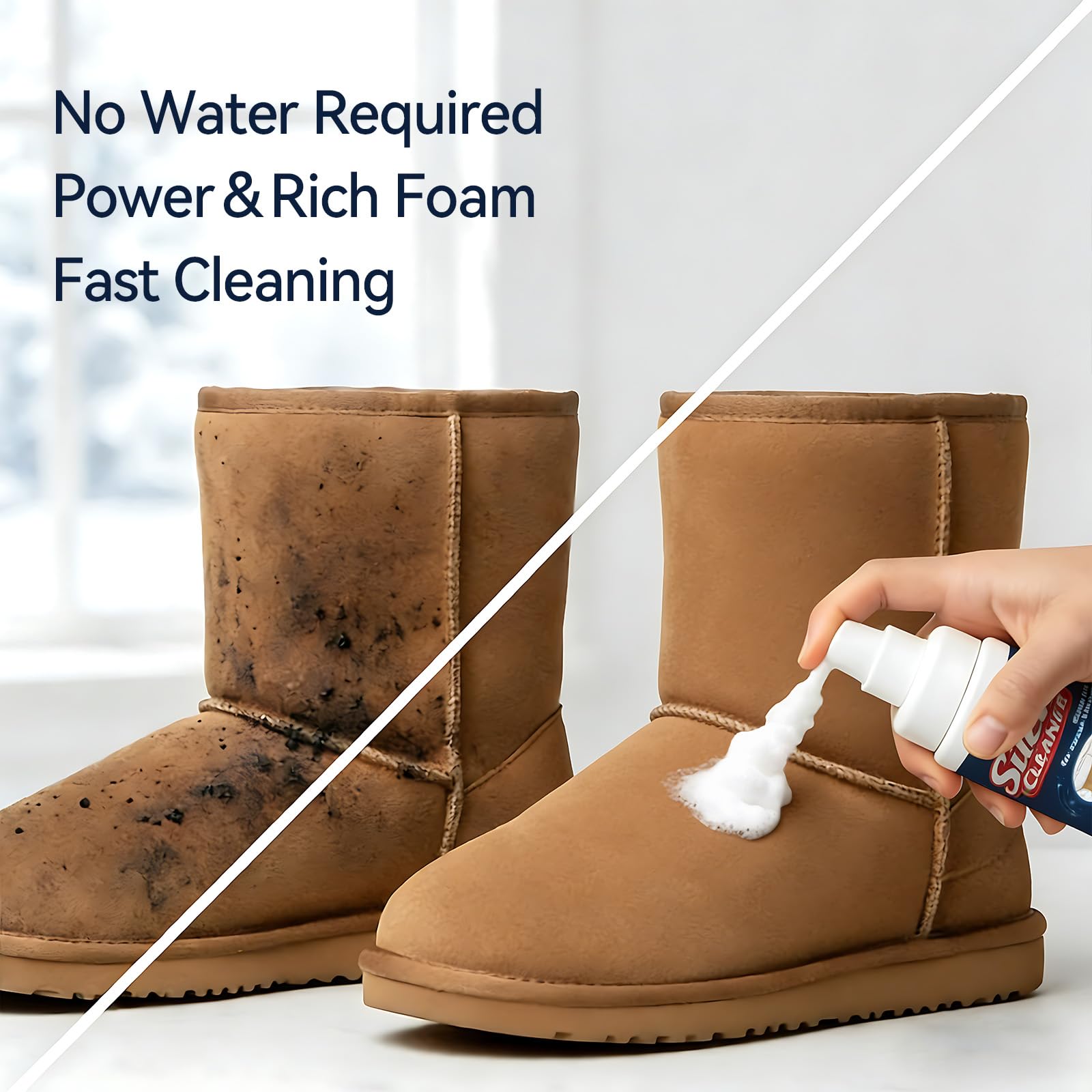 Limpiador Zapatillas, Limpiador Zapatos Ante, 200ml Suedes Cleaner para Zapatillas Nobuk Botas, Limpiador Zapatillas Blancas Con Cepillo y Toalla, Elimina Suciedad Manchas y Marcas de Agua