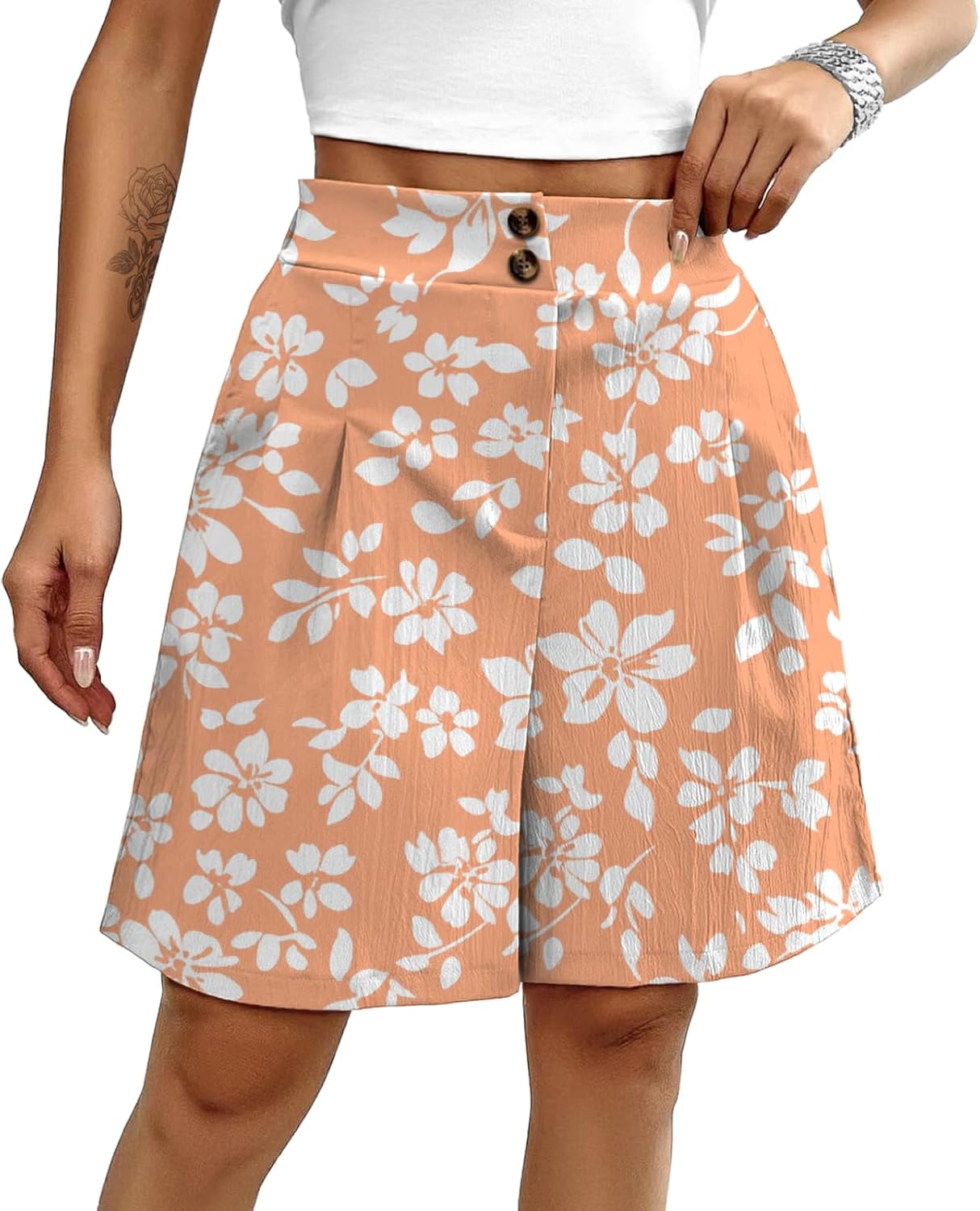 Boho Shorts for Women Trendy Women Summer Wide Leg Shorts Comfortable Oversized Street Wear with Pocket 2025