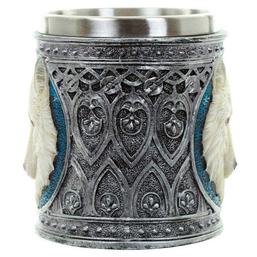Tazza Puckator A Forma Di Testa Di Lupo, In Ceramica, Bianco/nero, Originale E Divertente - 4