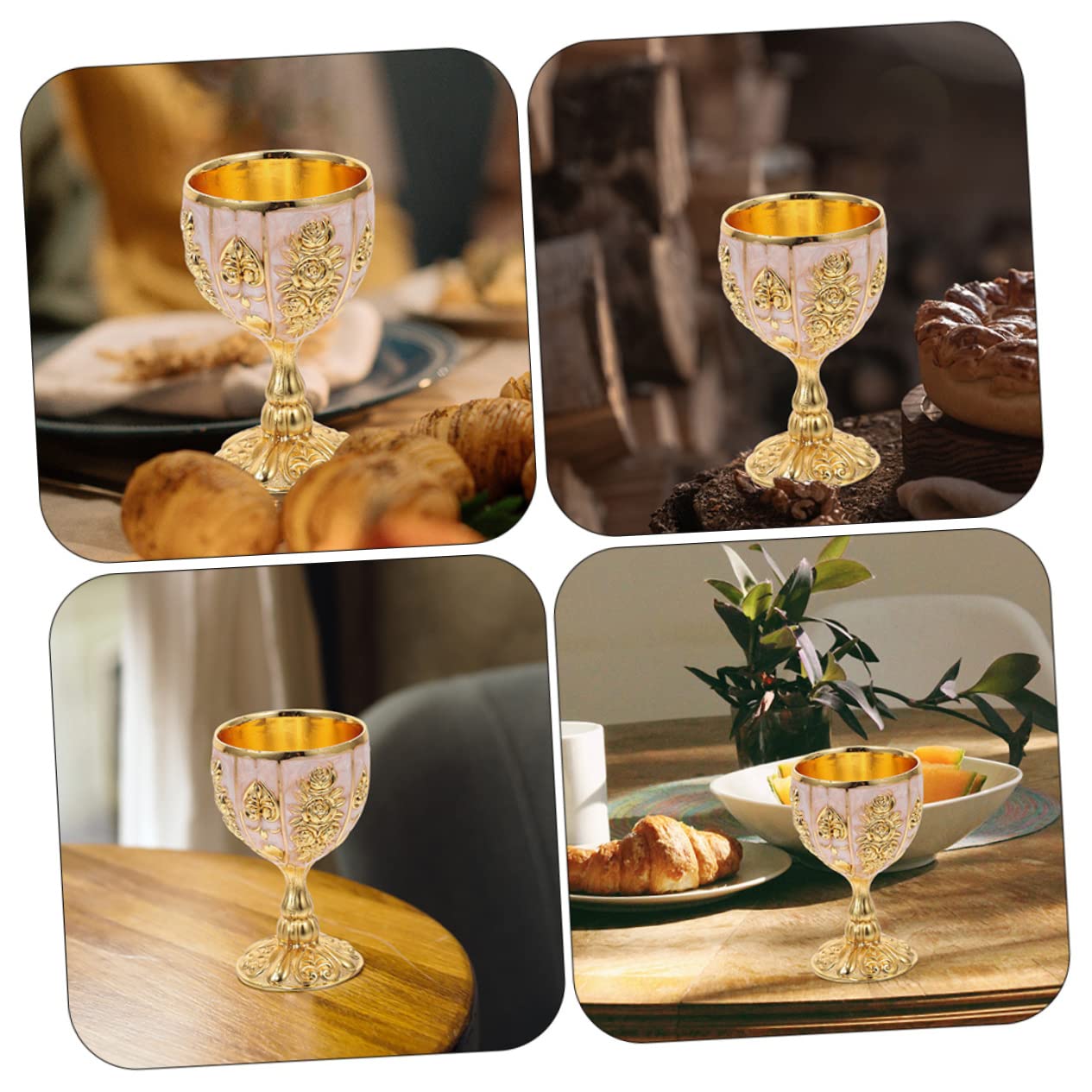 Alipis 10 Pezzi Bicchieri Di Vino Europei Di Fascia Alta Tazze Per Caffè Espresso Tazze Di Vino Vintage Per Feste Calice Di Whisky Tazze Di Caffè D'Oro Calici Da Bicchieri Tazza Di