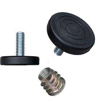 Amazon Com Stainless Steel Screw In Feet Glide Leveler For Patio Furniture Black Quantity Of 16 8mm X 1 25 Thread Home Improvement