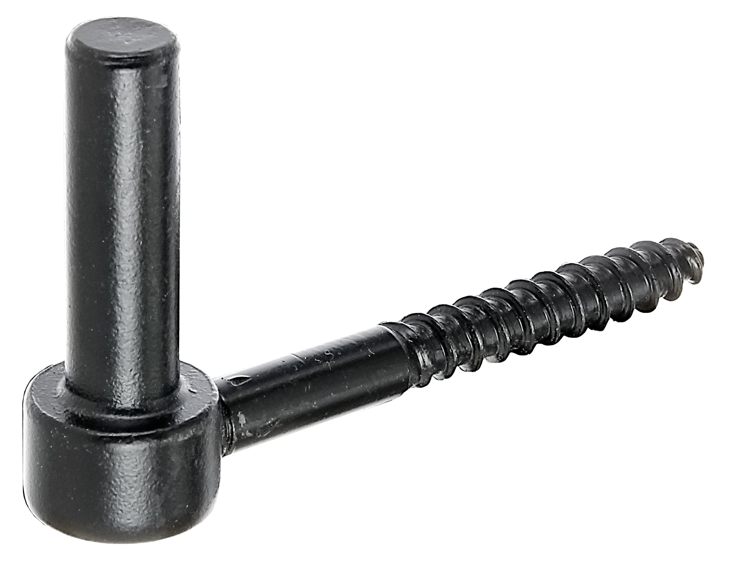 Alberts 863883 Gond à visser | crochet en J, avec filetage coupé | laque noire pour immersion | cote axe Ø14 mm | longueur 105 mm | kit de 10