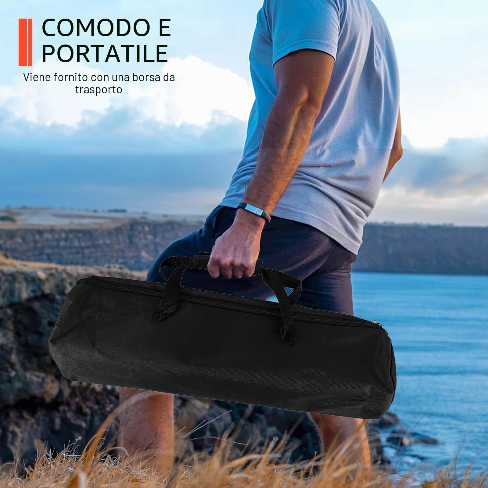 Lampada Campeggio con 6000 mAh, 3 Temperature di Colore Dimmerabili | Luce di Ricerca Super Luminosa, Luce da Lavoro Senza Fili, Con Treppiede Allungabile, 2000 Lumen, Per Campeggio, Riparazione