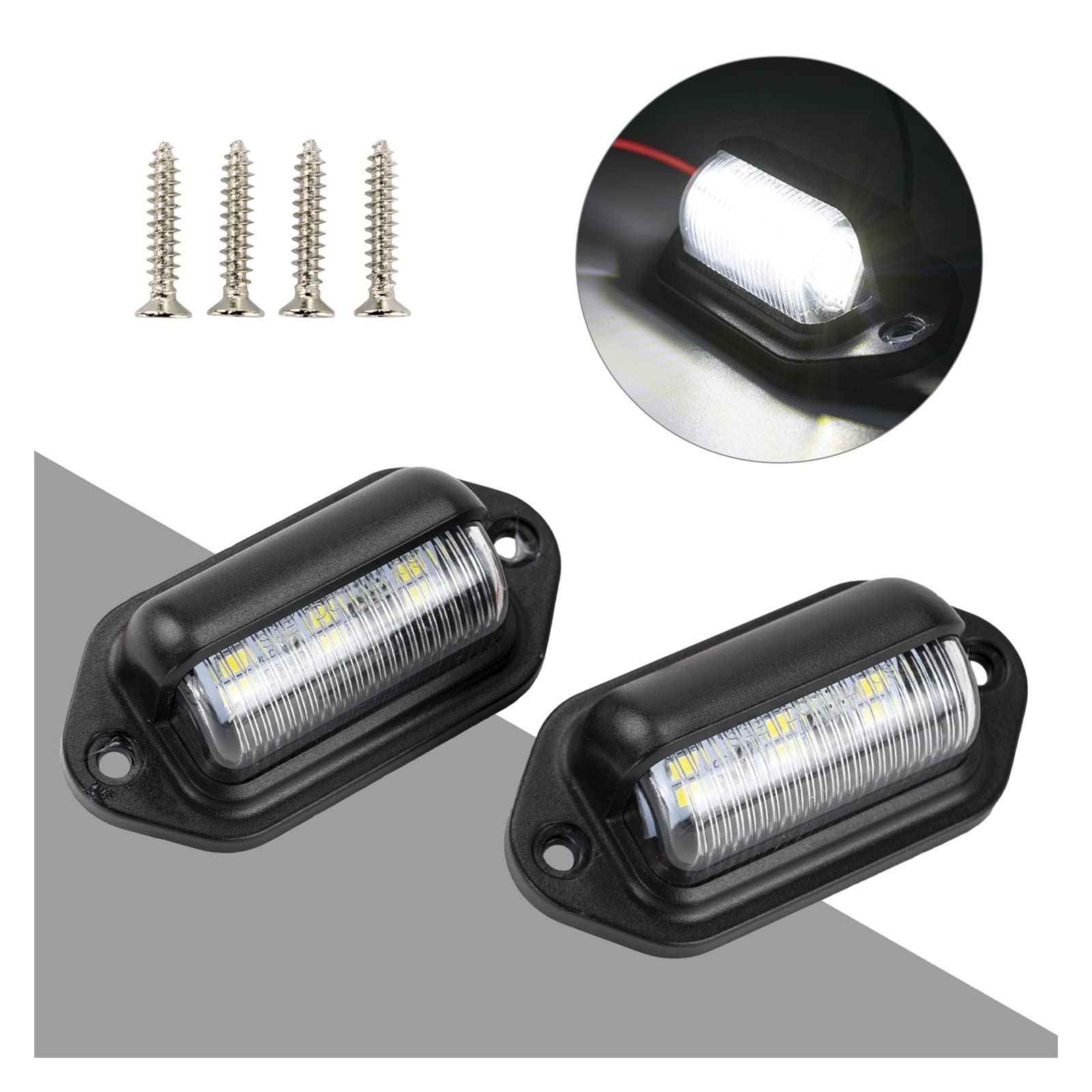 luce targa posteriore 2 Luci Per Bagagliaio Interno Per Camper, Per Roulotte, Camion, Rimorchio, Targa