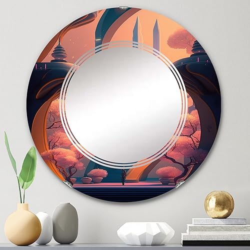 Miniatura 7 de DesignQ Architectural Designs for The Future I- Vanity Mirror, Bathroom Mirrors, Wall Mirrors for Living Room, Bedroom - Oval Mirror - Large