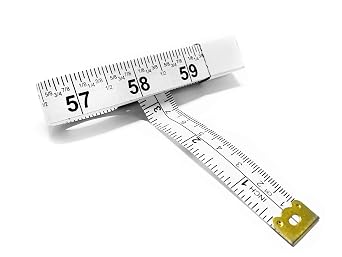 Perfect Measuring Tape All-Purpose 60 Inch Double Sided Fractional Inches and Millimeter/Centimeter Tape Measure TR-16-frac 60 inch White