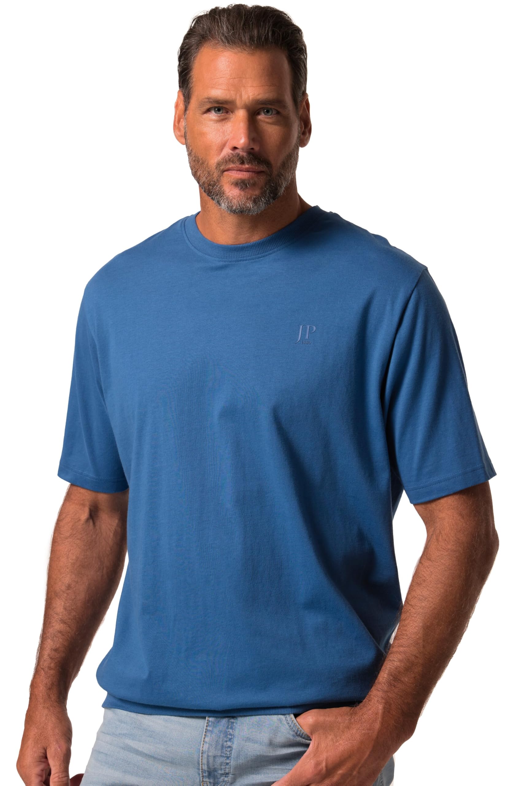 JP 1880 Menswear Big & Tall Plus Size L-8XL Classic Polo Shirt Sky Blue XXXXXX-Large 712616741-6XL