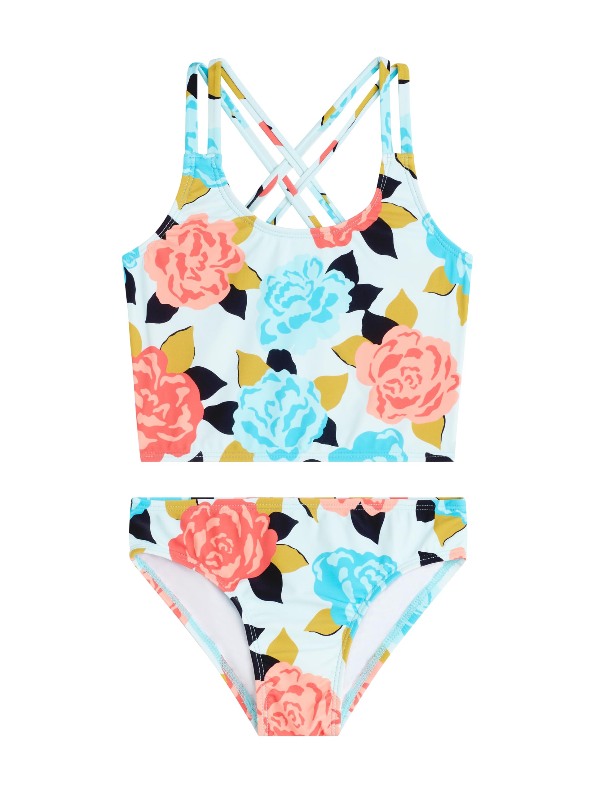 Kanu Surf Girls Waverly UPF 50 Beach Sport Criss-Cross Tankini