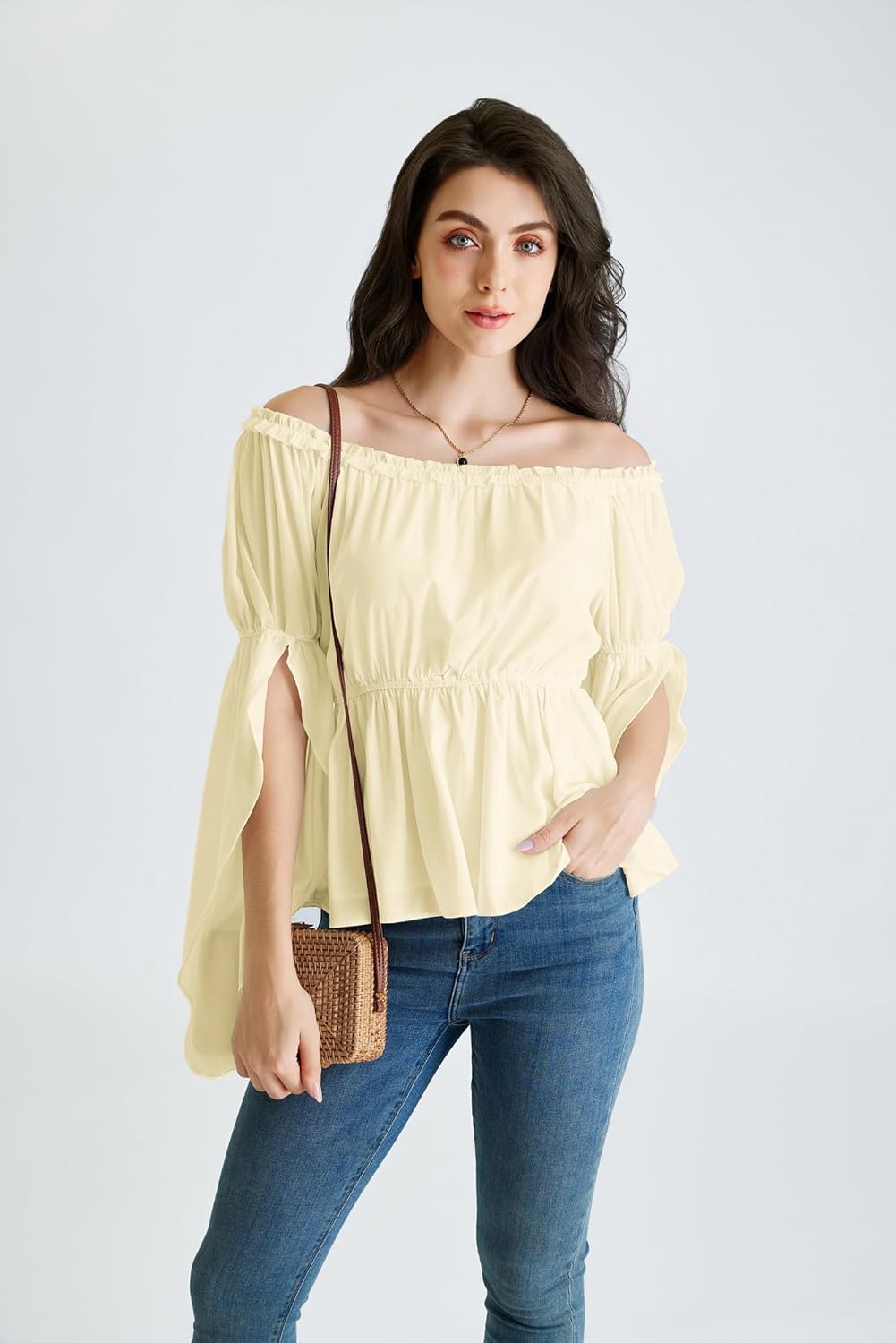 Scarlet Darkness Renaissance Shirt for Women Bell Sleeve Peasant Tops and Blouse - Image 3