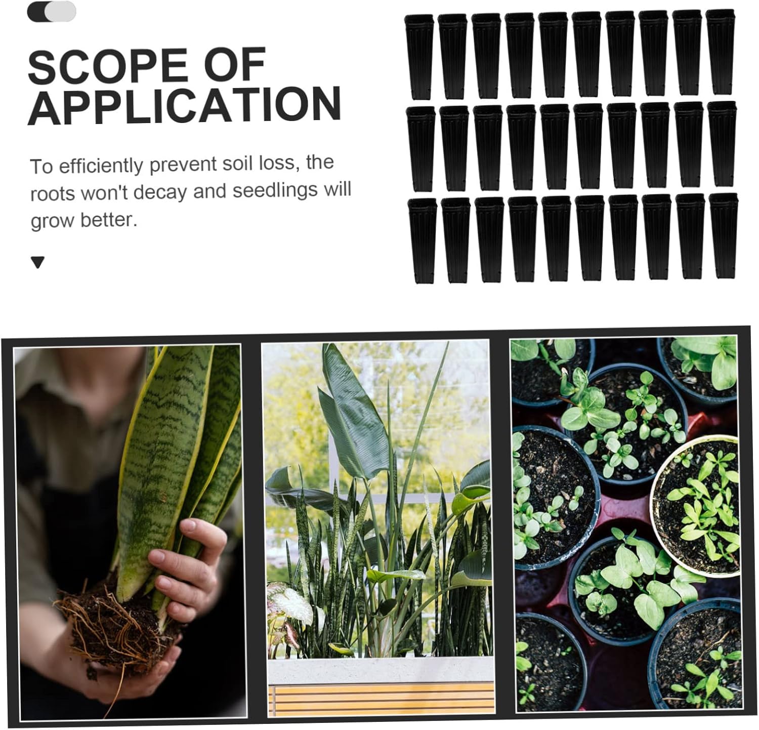 POPETPOP 50pcs Durable Nursery Grow Bags Thickened Non Woven Planting Pouches for Efficient and Sun Resistant for Transplanting and Protecting Plants