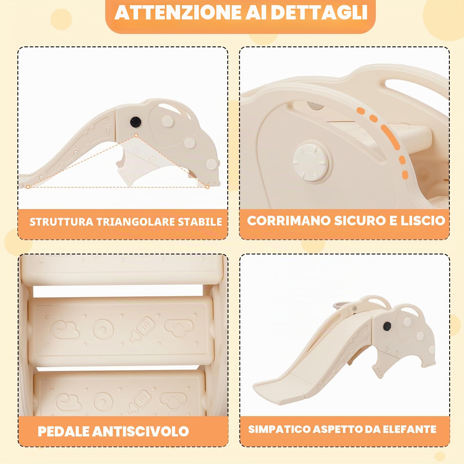 3 in 1 Scivolo per bambini, Include cesto e palla, Scivolo da giardino, Antiscivolo, Interno ed esterno