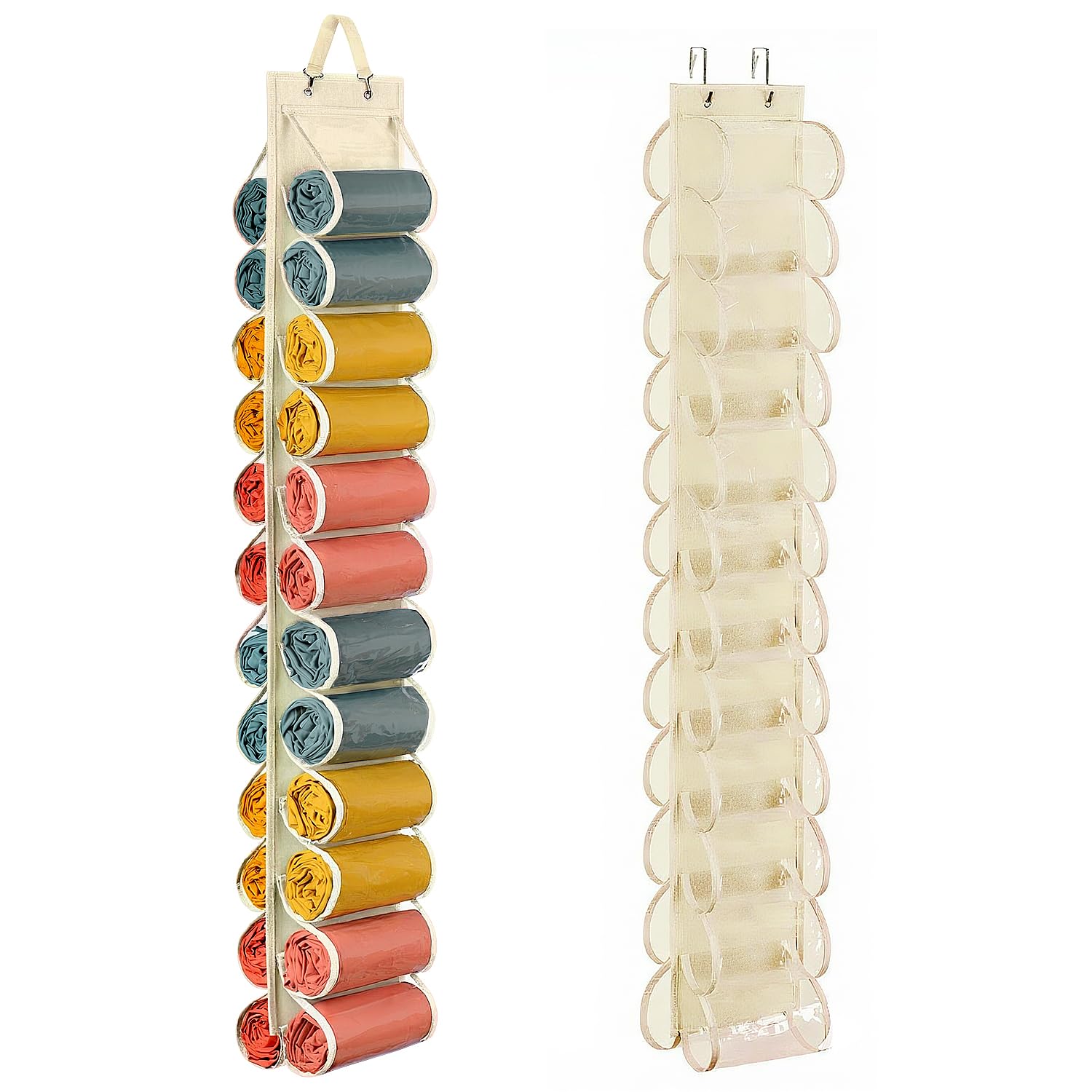 Lirex Hanging Yoga Legging Storage Organizer with 24 Pockets