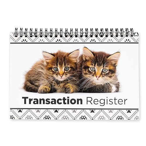 Top Spiral Bound Kittens Checkbook/Transaction Register