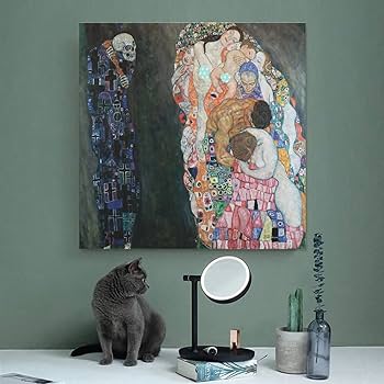 Amazon.co.jp: Gustav Klimtグスタフ・クリムト画家の作品「死と生
