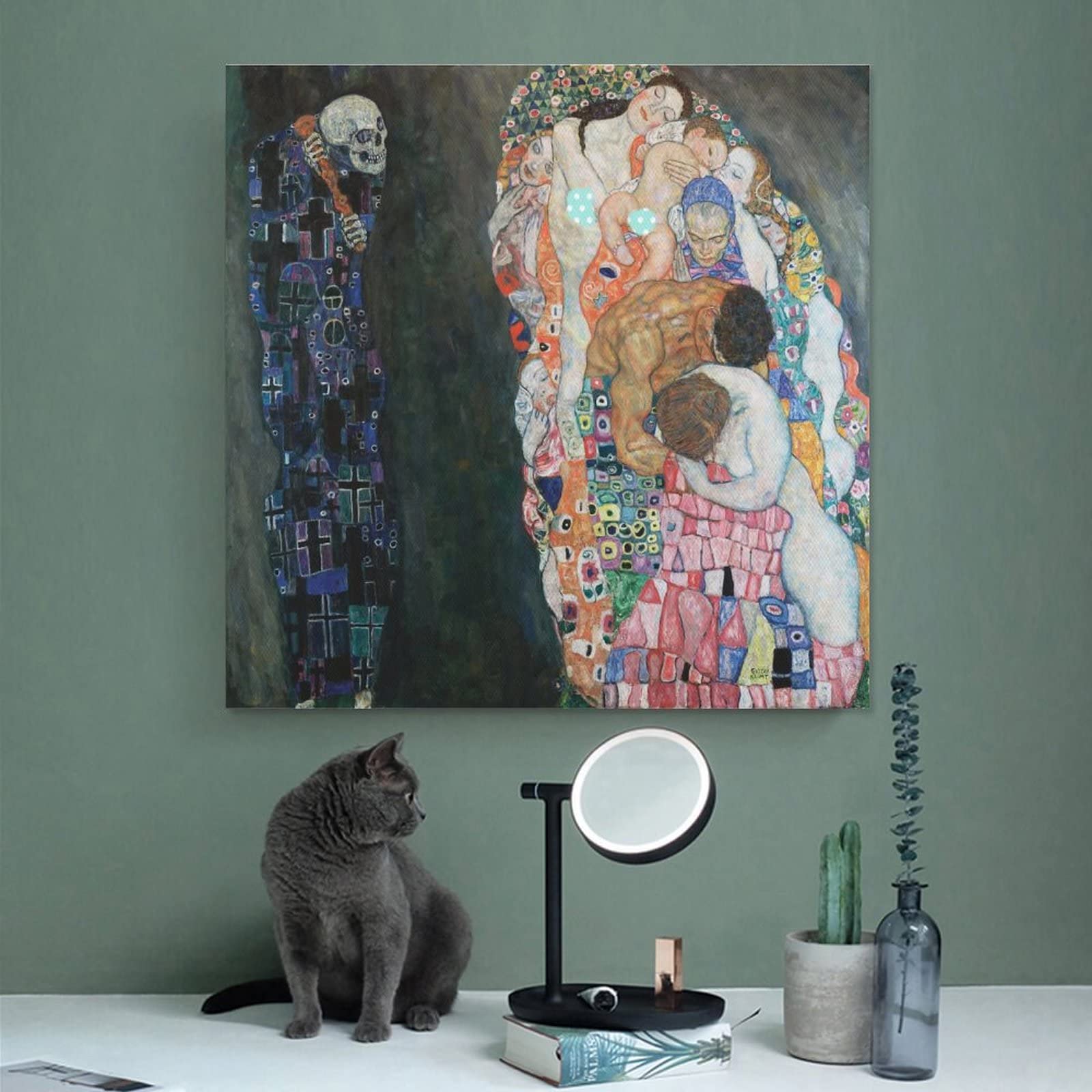GUSTAV　KLIMT、クリムト、死と生、希少な画集より、新品高級額 グスタフ・クリムト「死と生」Death and Life by Gustav Klimt