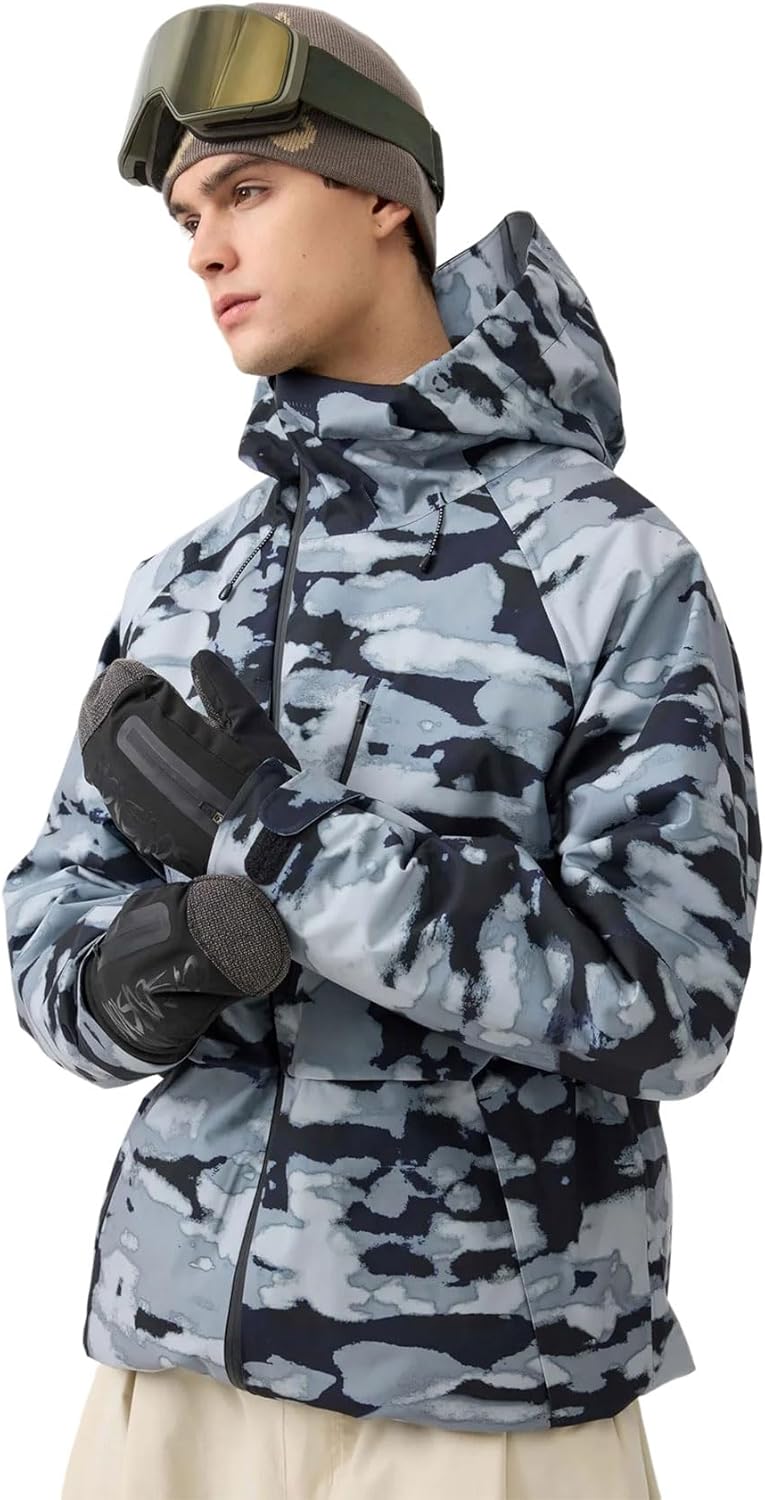 GSOU SNOW Men's Snowboard Jacket Waterproof Ski Coat Winter Snow Insulated Windproof Jacket - Image 4