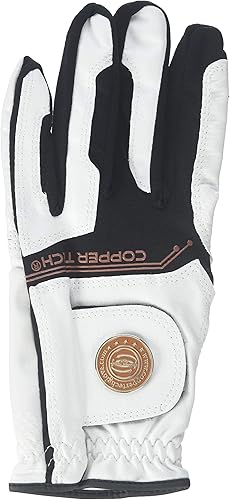 COPTECWTBKMXL - Guante de golf para hombre con agarre de araña, XL, blanco/negro