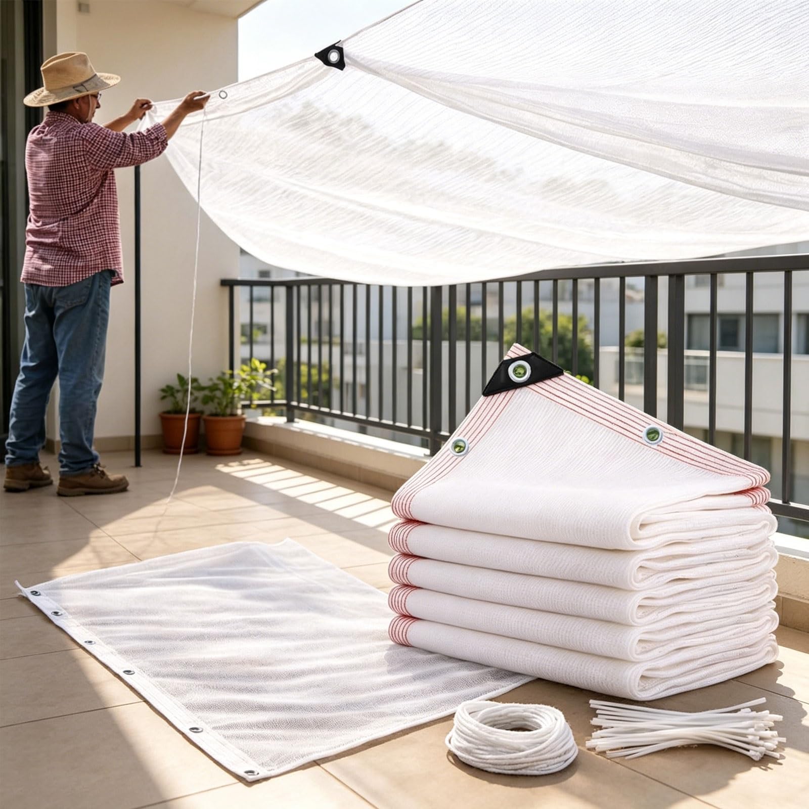 Filet d'ombrage pour pergola : fini les plantes brûlées grâce au tissu HDPE 50%