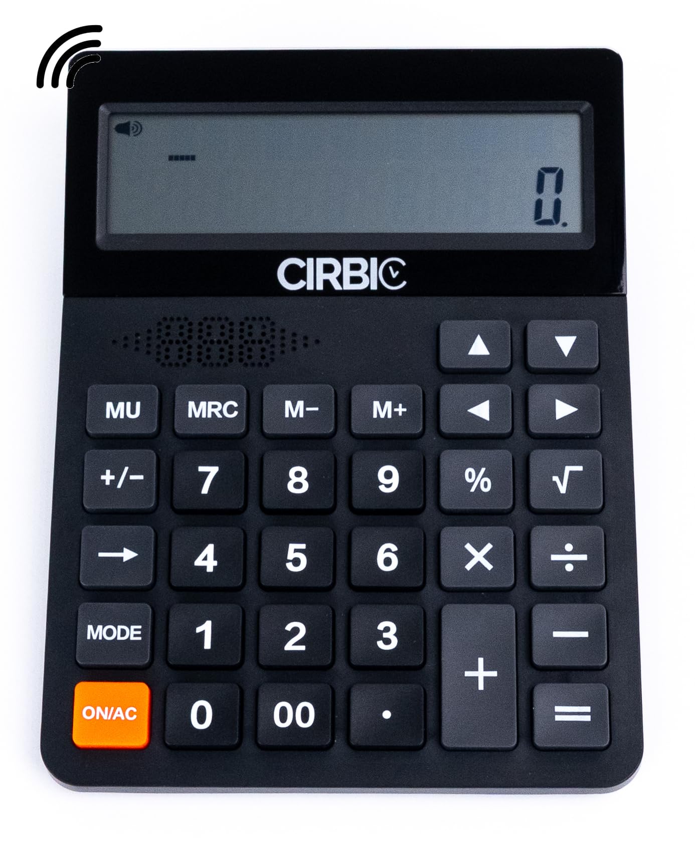 Calculadora de escritorio parlante: voz fuerte y clara con pantalla grande de doble línea y botones grandes para personas con discapacidad visual o ciega (negro)