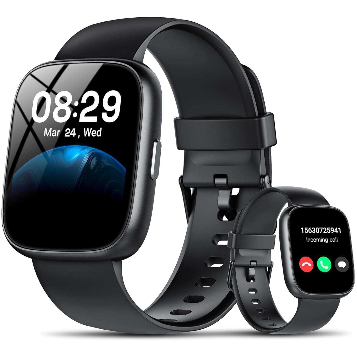 Smart Watch with Alexa Built-in 1 83 HD Touchscreen Fitness Tracker with Bluetooth Calling Fitness Watch with Heart