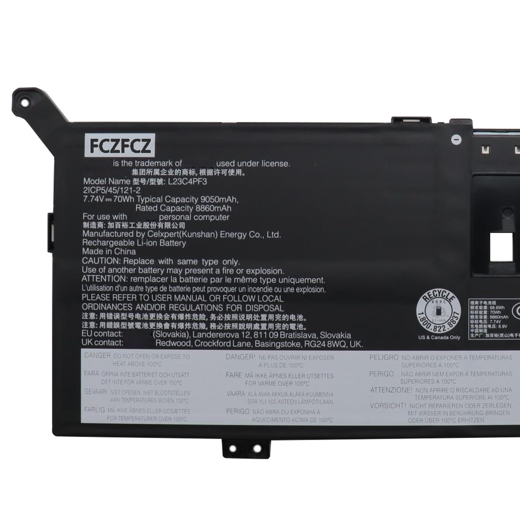 Amazon.com: FCZFCZ L23C4PF3 Battery 70Wh 9050mAh Replacement for