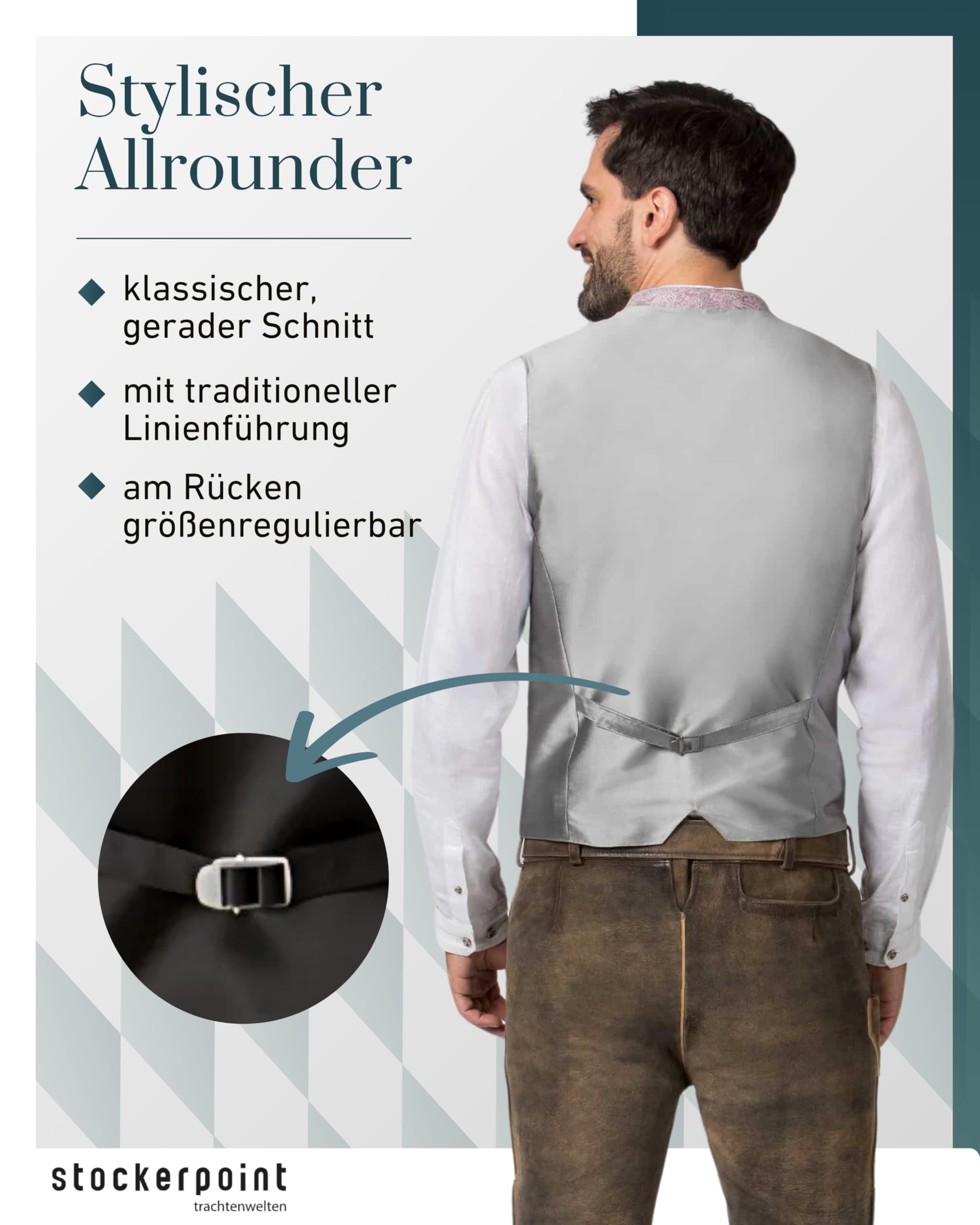 Bergfeuer Herren Trachtenweste Ramiro Trachtenweste (1er Pack)