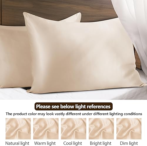 Miniatura 7 de Funda de almohada de seda de morera 100 % pura para cabello y piel, 25 momme 6A+ de seda de grado 6A+ con cremallera oculta, funda de almohada de