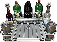 Vista 10 de Docktail Butler - Organizador de mesa para barco, incluye soporte para caña, mesa portátil para barco y barra de barco, mesas marinas para barcos
