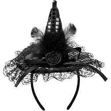 Witch Hat Headband for Women, Halloween Costume Accessory