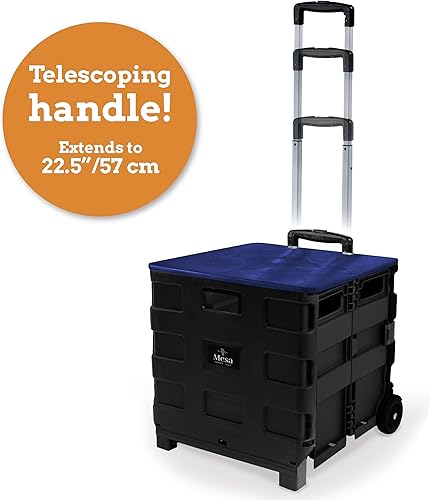 Miniatura 4 de Inspired Living - Carrito utilitario Pack-N-Roll, plegable, ultrafino, 2 ruedas, tapa asiento, hasta 250 libras, mango telescópico, fuerte, para