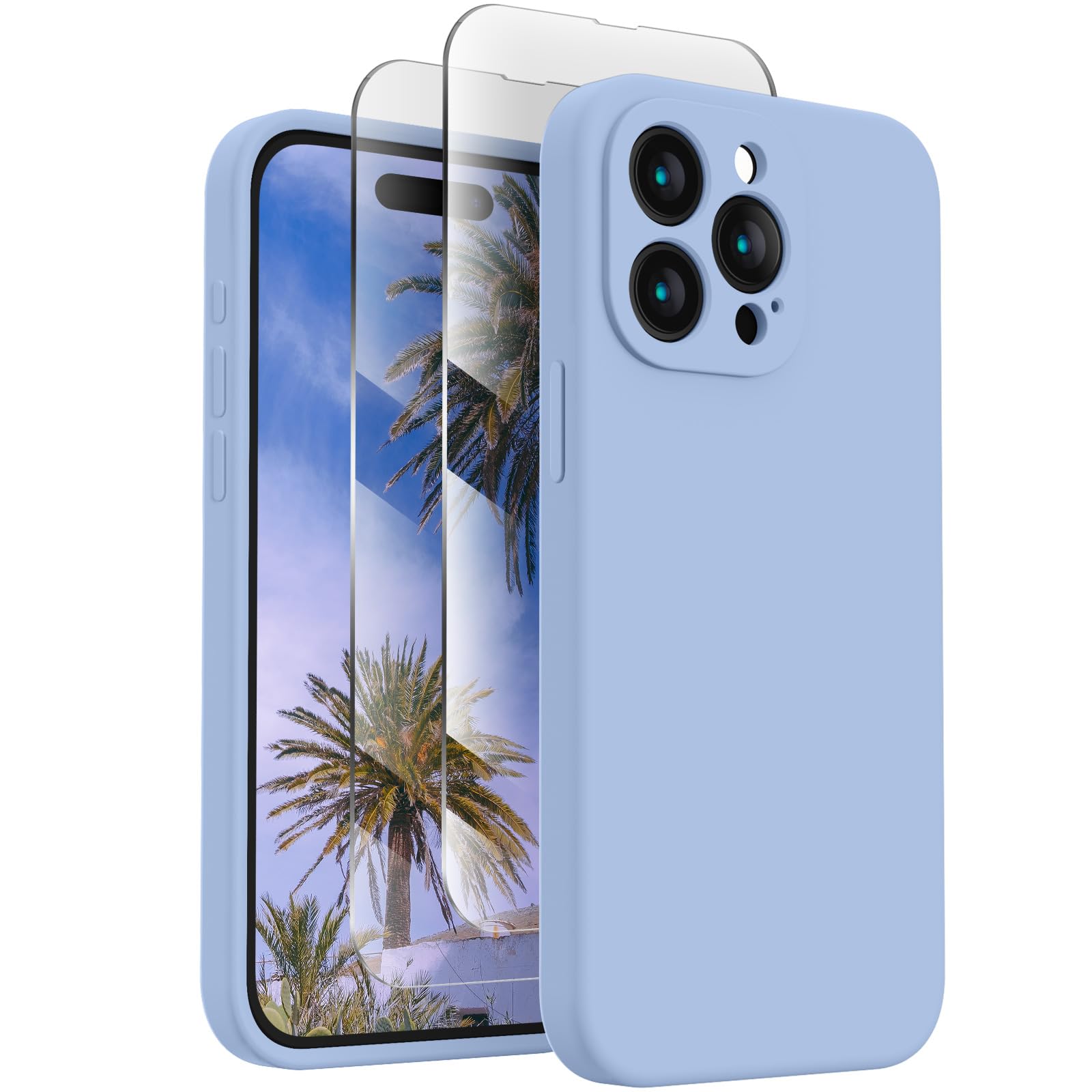 FireNova Designed for iPhone 15 Pro Case, 6.1", Light Blue
