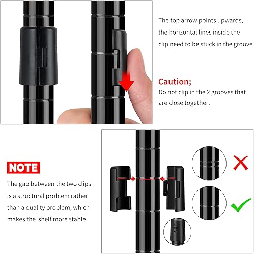 Miniatura 8 de Estantes de almacenamiento cromados, estantería de alambre de 4 niveles con ruedas, estantes de almacenamiento ajustables de 500 libras, estante de