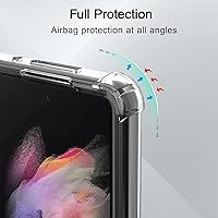 Vista 5 de UEEBAI Funda transparente para Samsung Galaxy Z Fold 4 5G, ligera, plegable, delgada, con absorción de golpes [anti-amarillo], funda protectora