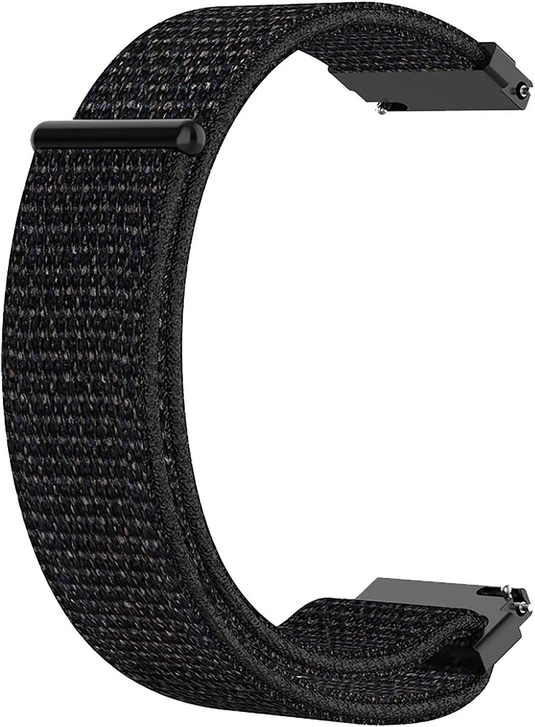 Watch Strap Nylon Soft Loop 22mm compatible with Xiaomi Mi Watch Revolve Active Smartwatch Sports Band Black