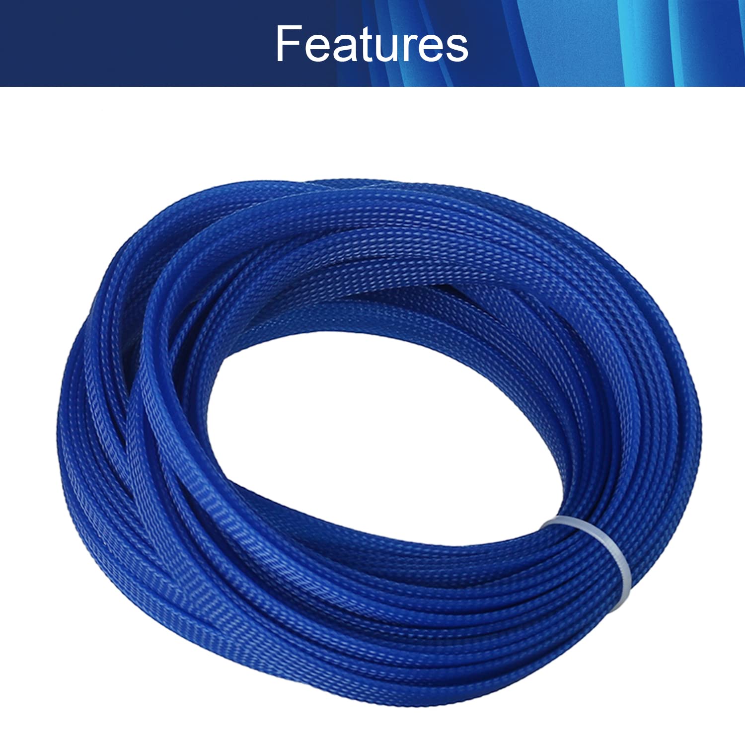 Tubo Spirale Portacavi 8x10mm Blu 2 Metri | Proteggi Fili Da Animali E Disordin