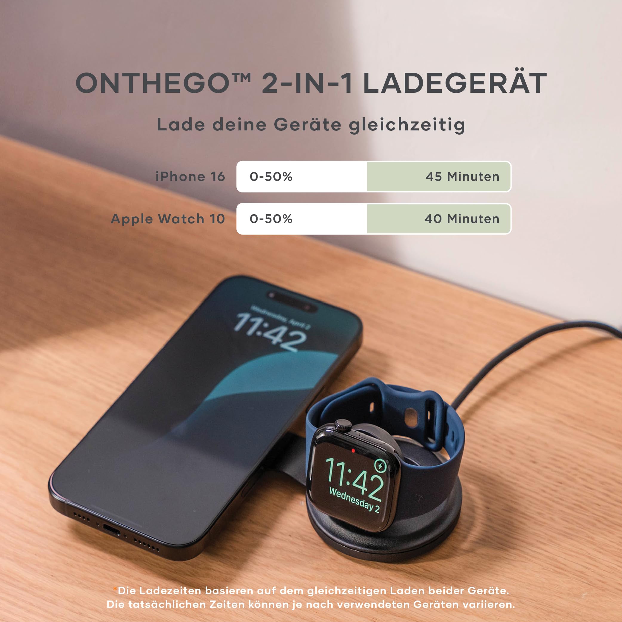 SATECHI OntheGo™ faltbares 2-in-1 Qi2 Ladegerät, 15 W, Schwarz | Kabelloses Reiseladegerät für iPhone 12–17 & Apple Watch, 15 W/5 W, 𝗼𝗵𝗻𝗲 𝗡𝗲𝘁𝘇𝘁𝗲𝗶𝗹 – 𝗺𝗶𝗻. 𝟯𝟬 𝗪