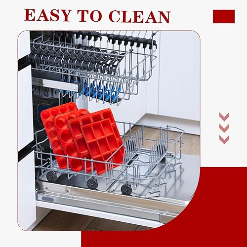 Miniatura 6 de 4 piezas de 9 tazas12 tazas de silicona para magdalenas para hornear antiadherentes cuadradosredondos moldes de silicona de tamaño regular para