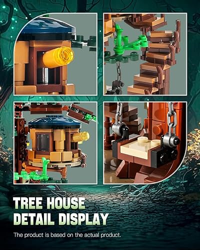 Miniatura 4 de dOvOb Juego de bloques de construcción Magic Book Tree House (969 unidades), juguetes de construcción de decoración, regalo para adultos o niños