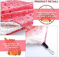 Vista 5 de BOAO 2 piezas Hamaca para conejillo de indias y rata, hamaca colgante para conejillo de indias, hámster, hurón, accesorios para animales pequeños