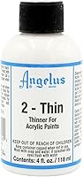 Angelus 2-Thin Acrylic Paint Thinner 4oz - Perfect for Airbrushing Leather, Canvas & Flexible Paints