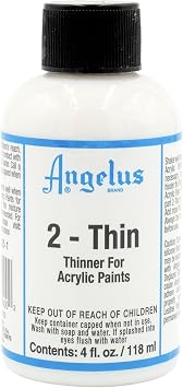 Angelus 2-Thin Acrylic Paint Thinner, 4 fl oz Ideal for Thinning Acrylic Paints for Airbrush and other Acrylic Applications