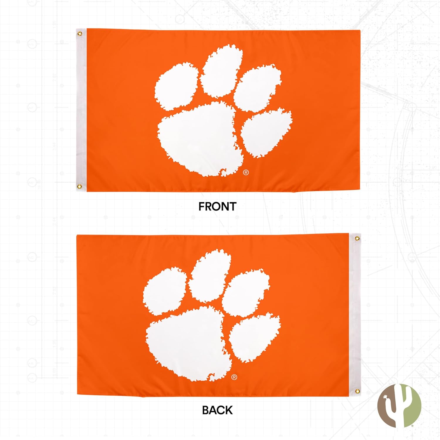 Desert Cactus Clemson University Flag Double Sided Tigers Banners 100% Polyester Indoor Outdoor 3x5 feet Flags (Double Sided - Flag A) - Image 2