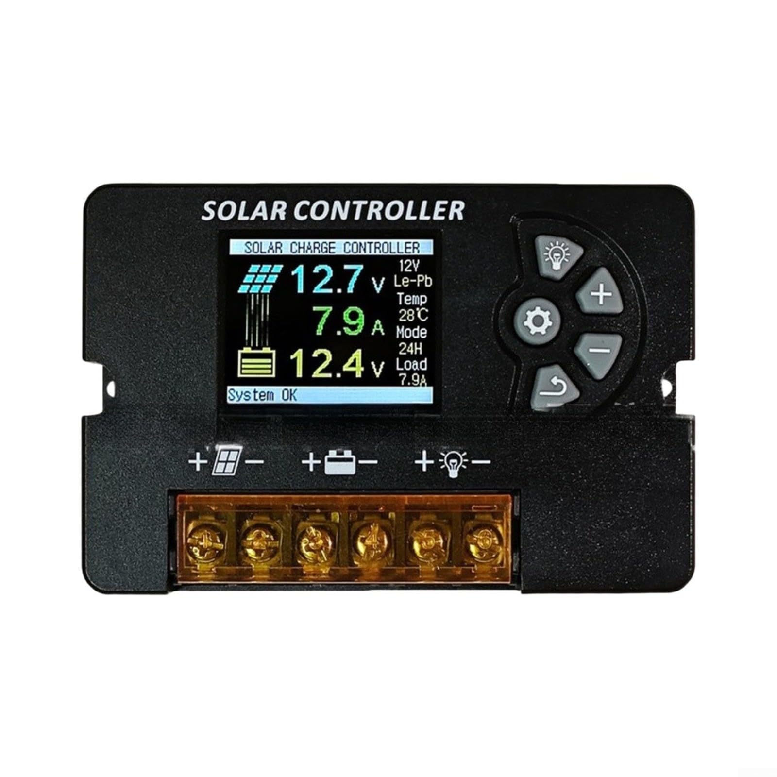 Regolatore di carica solare intelligente 12/24 V per PWM con LCD per Smart