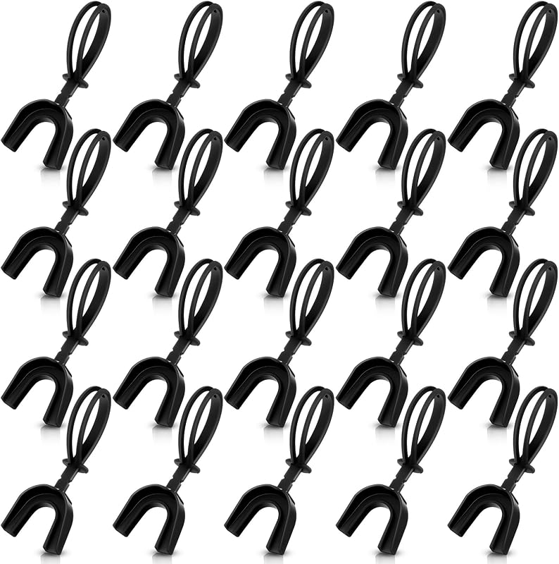 Dunzy 20 Pcs Football Mouth Guards with Strap Bulk | Sports Mouthguard， Mouthpiece Protector for Wrestling Boxing Lacrosse Hockey Taekwondo， Breathable Ventilation, for Teams