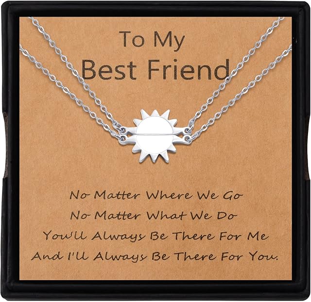 YELUWA 2/3/4 Pcs Best Friend Friendship Necklaces Forever Love Knot Infinity / Heart / Sun / Butterfly Friendship Necklaces Jewelry Pinky Promise Distance Matching Necklaces for Women Sister Proposal
